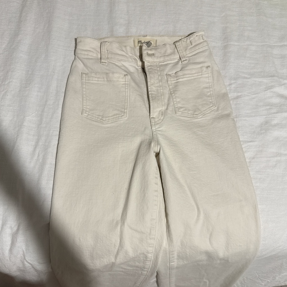 Madewell High Rise Cream Jeans